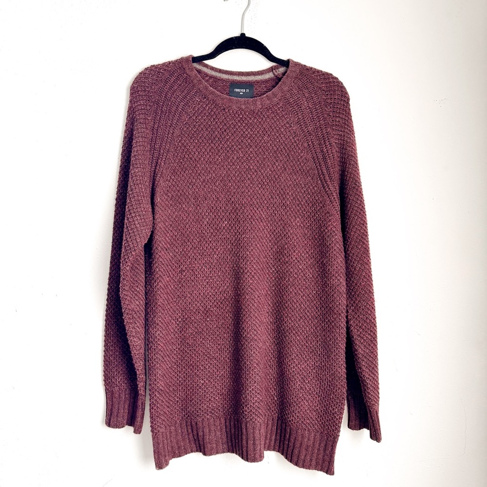 Forever 21 Men’s Maroon Knit Sweater